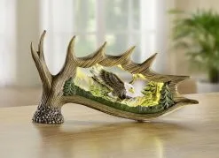 Beleuchtetes Hirschgeweih Aus Polyresin