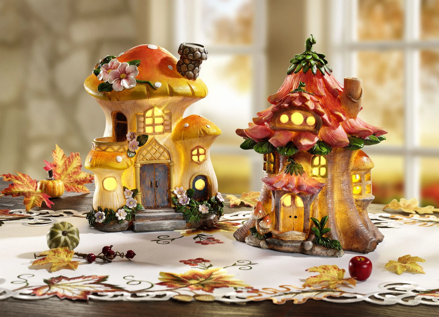 Beleuchtetes Zwergenhaus Aus Polyresin 4 Beleuchtetes Zwergenhaus Aus Polyresin – Bild 2