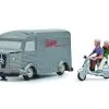Citroen HY „Vespa“ Und Vespa Roller + Figur -Kunst Textilpflanzen Verkäufe citroen hy vespa und vespa roller figur farbe silber