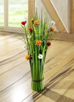 Deko-Gras Aus Hochwertigem Kunst Und Textilmaterial Gefertigt