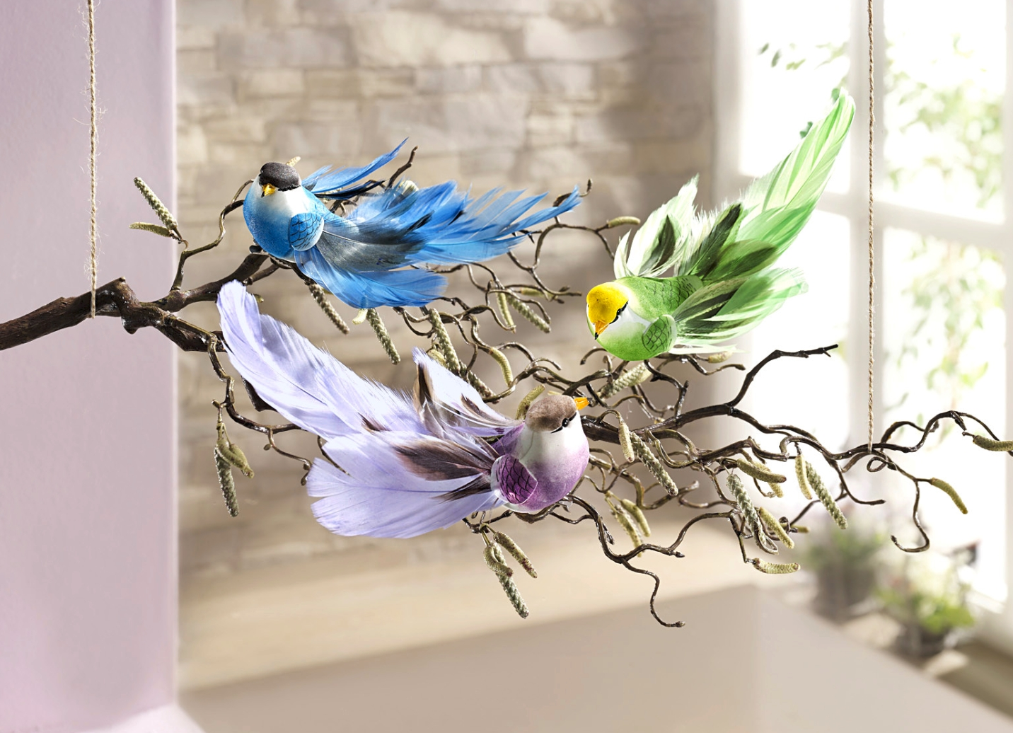 Deko-Vögel, 3er-Set 4 Deko-Vögel, 3er-Set – Bild 2