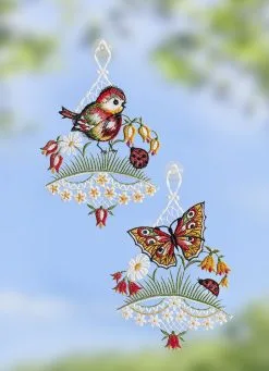 Fensterbilder Mit Frühlingshaften Motiv, 2er-Set