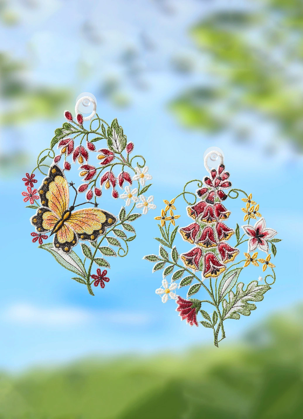 Fensterbilder Mit Saughaken, 2er-Set 3 Fensterbilder Mit Saughaken, 2er-Set