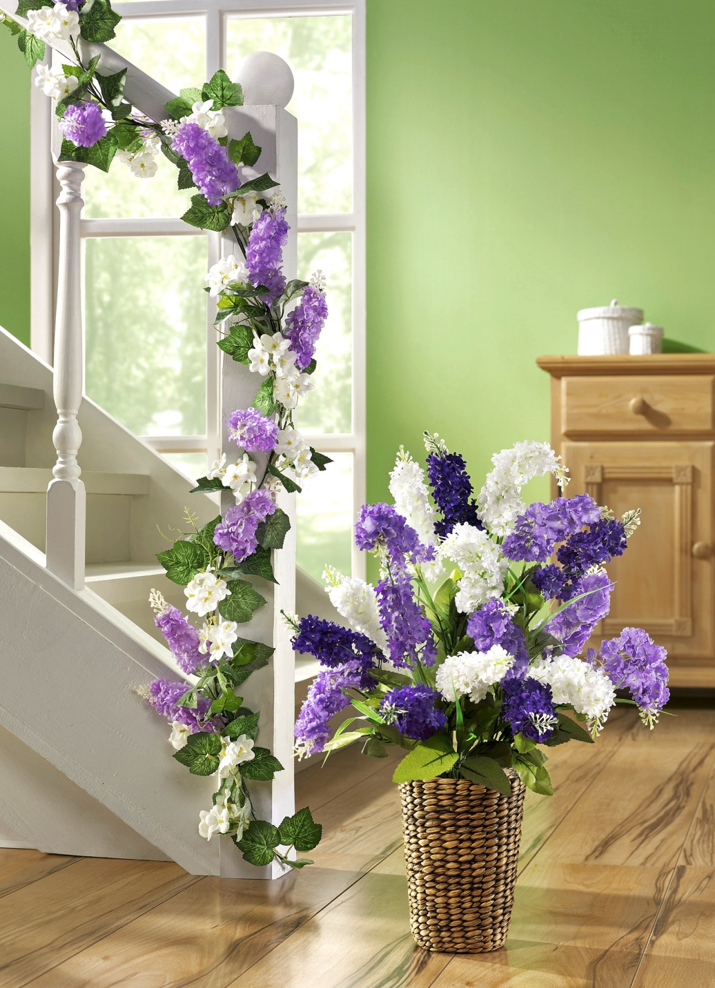 Fliedergirlande Aus Hochwertigem Kunst- Und Textilmaterial 4 Fliedergirlande Aus Hochwertigem Kunst- Und Textilmaterial – Bild 2