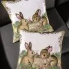 Gobelin-Kissenbezug Häschen, 2er-Set 2 Gobelin-Kissenbezug Häschen, 2er-Set -Kunst Textilpflanzen Verkäufe gobelin kissenbezug haeschen 2er set farbe bunt
