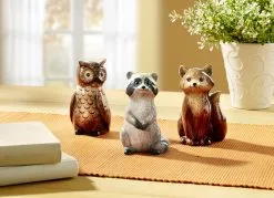 Handbemalte Waldtiere, 3er-Set