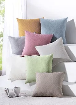 Hochwertige, Jacquard-gewebte Kissenbezüge -Kunst Textilpflanzen Verkäufe hochwertige jacquard gewebte kissenbezuege farbe aqua groesse 105 3