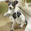 Jack Russel Aus Polyresin, Von Hand Bemalt -Kunst Textilpflanzen Verkäufe jack russel aus polyresin von hand bemalt farbe weiss schwarz braun