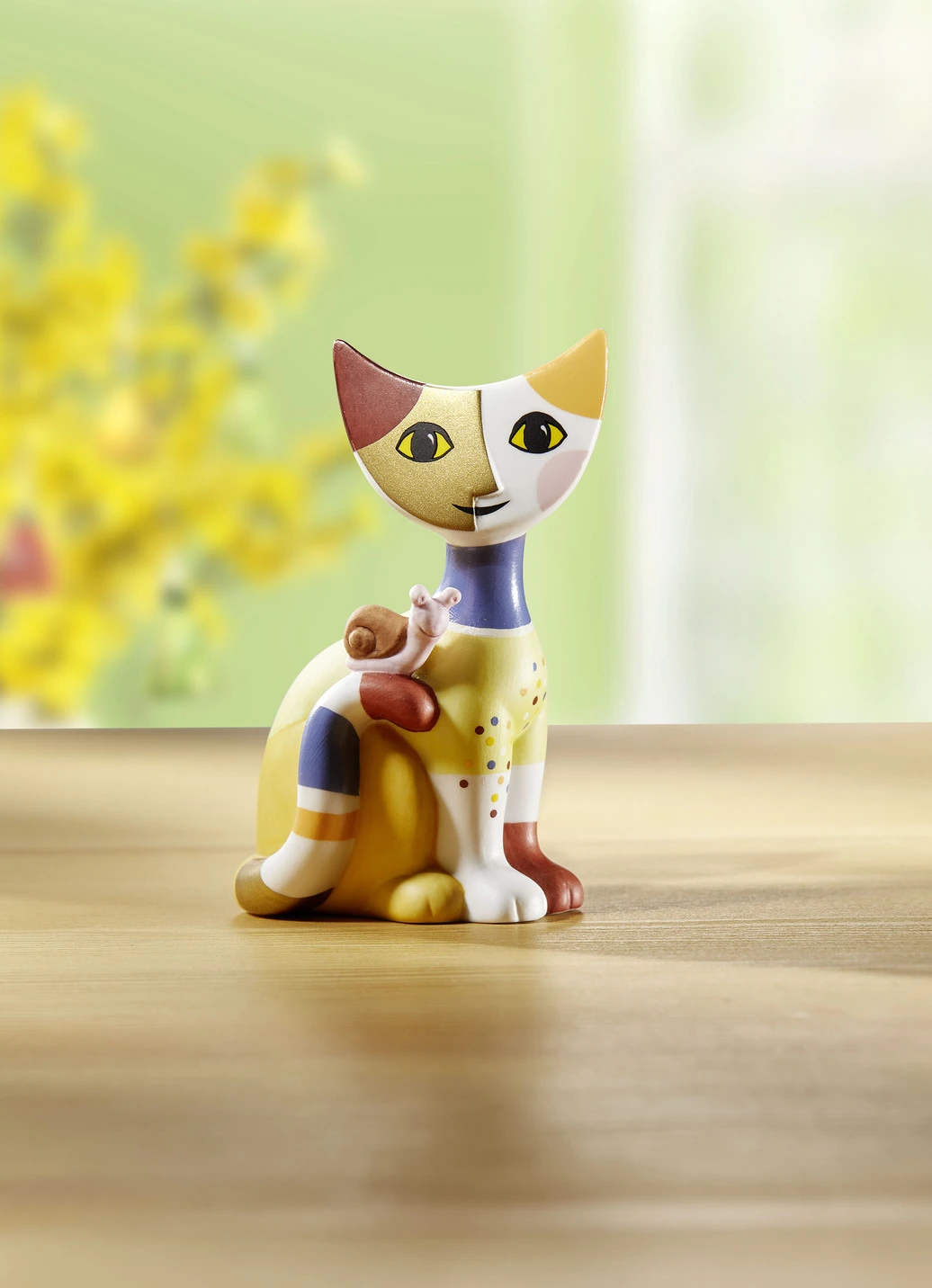 Katze Mit Schnecke Aus Hochwertigem Porzellan 2 Katze Mit Schnecke Aus Hochwertigem Porzellan