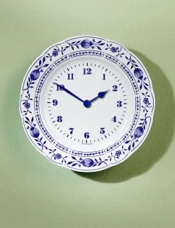 Keramik-Wanduhr Mit Klassischem Zwiebelmuster