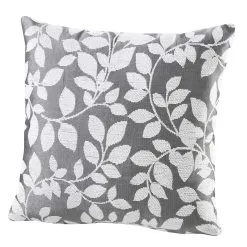 Kissenbezug Mit Hübschem Blättermotiv -Kunst Textilpflanzen Verkäufe kissenbezug mit huebschem blaettermotiv farbe grau weiss groesse 910