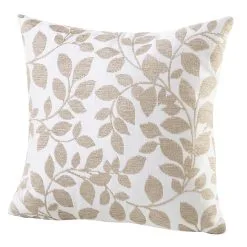Kissenbezug Mit Hübschem Blättermotiv -Kunst Textilpflanzen Verkäufe kissenbezug mit huebschem blaettermotiv farbe weiss beige groesse 910