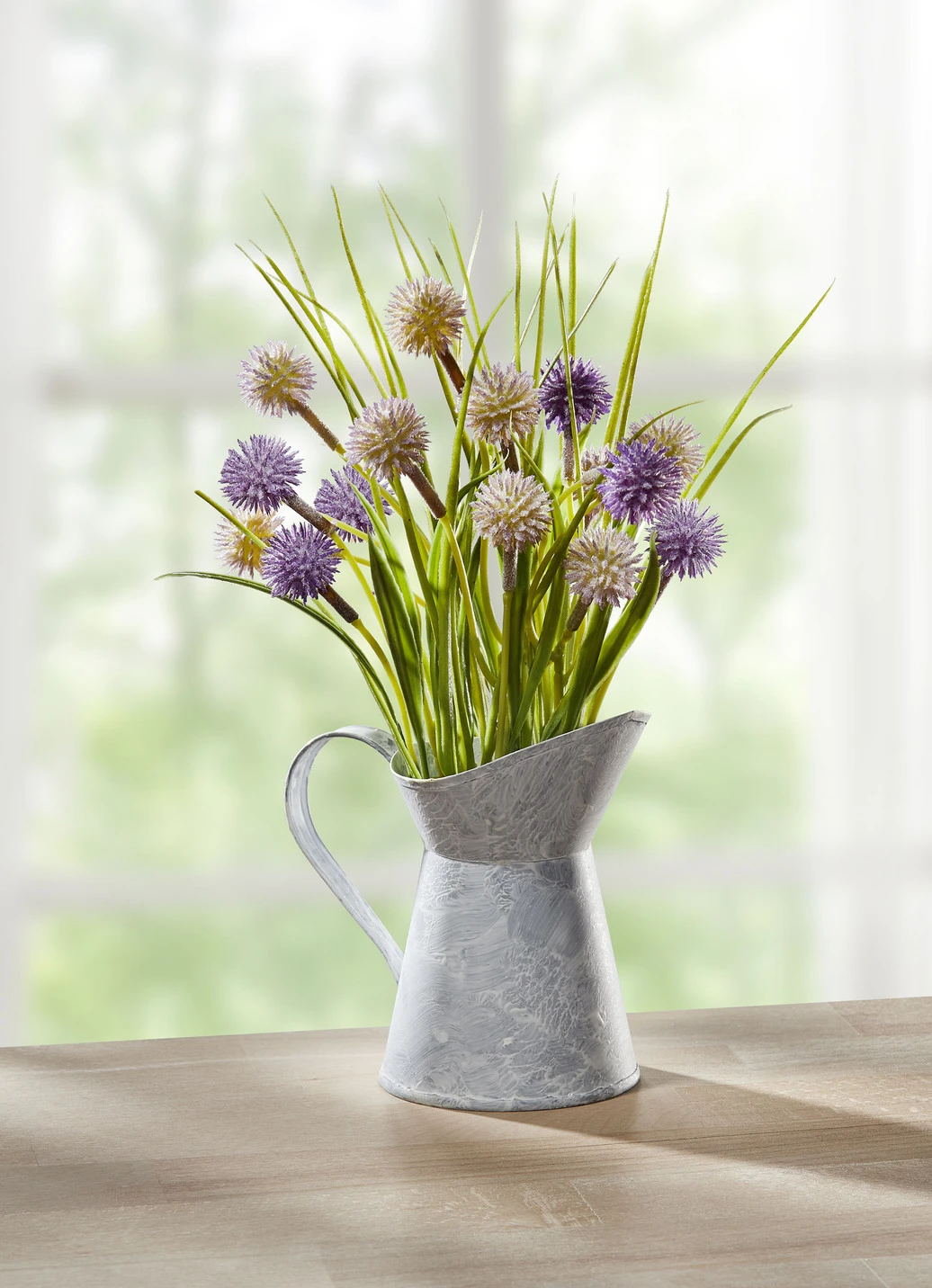Knopfgras In Metall-Kanne 3 Knopfgras In Metall-Kanne