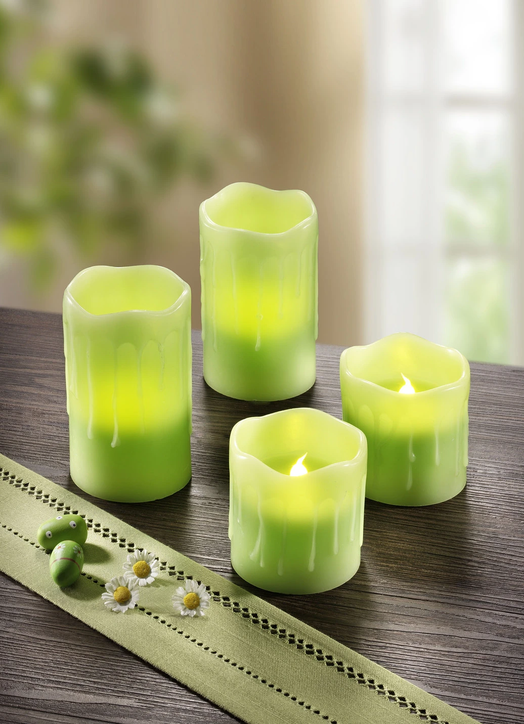 LED-Echtwachszerzen Mit Duft 3 LED-Echtwachszerzen Mit Duft