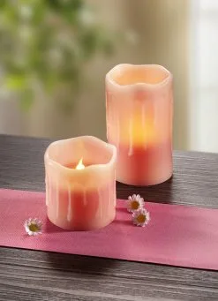 LED-Echtwachszerzen Mit Duft 6 LED-Echtwachszerzen Mit Duft -Kunst Textilpflanzen Verkäufe led echtwachszerzen mit duft farbe rose