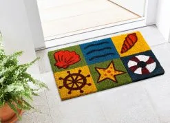 Maritime Fußmatte In Patchwork-Optik