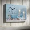 Maritime Wanduhr Mit LED-Beleuchtung 2 Maritime Wanduhr Mit LED-Beleuchtung -Kunst Textilpflanzen Verkäufe maritime wanduhr mit led beleuchtung farbe blau weiss