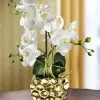 Orchidee Im Topf 2 Orchidee Im Topf -Kunst Textilpflanzen Verkäufe orchidee im topf farbe gold