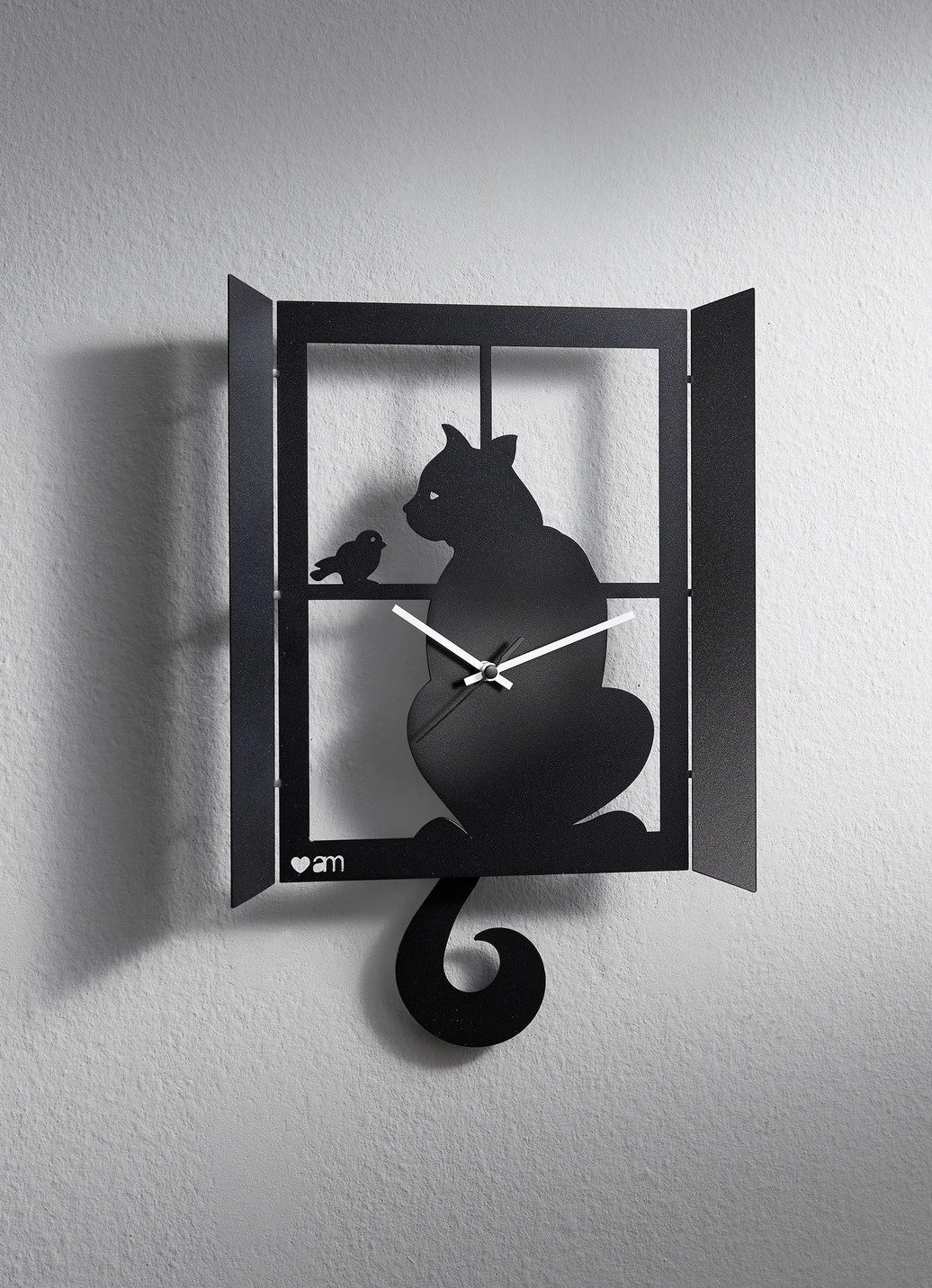 Originelle Wanduhr Mit Katzen-Motiv 3 Originelle Wanduhr Mit Katzen-Motiv