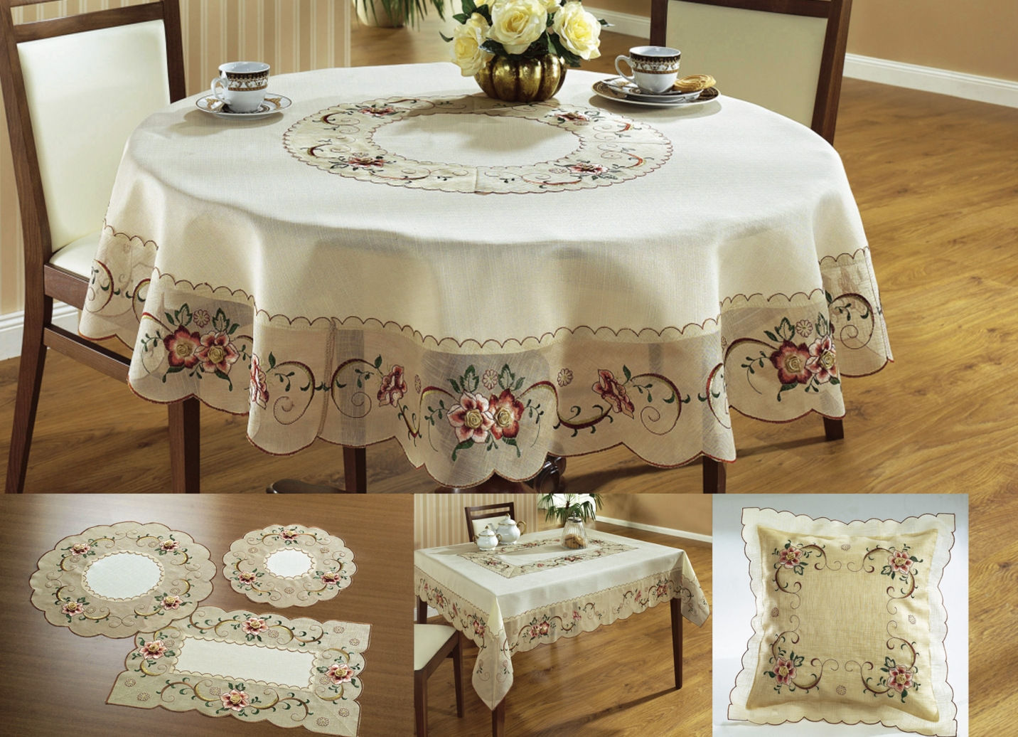 "SCHÄFER" Tischdekoration Mit Aufgesetzter Rosenknospe 2 "SCHÄFER" Tischdekoration Mit Aufgesetzter Rosenknospe