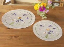 Schön Bestickte Tisch- Und Raumdekoration -Kunst Textilpflanzen Verkäufe schoen bestickte tisch und raumdekoration farbe natur bunt groesse 101 2