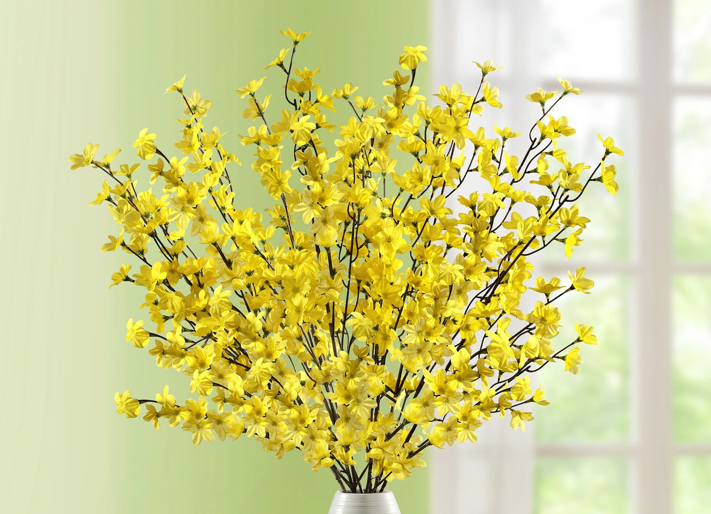Täuschend Echt Aussehende Forsythienzweige, 5er-Set 4 Täuschend Echt Aussehende Forsythienzweige, 5er-Set – Bild 2