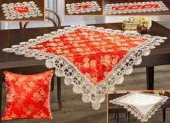 Tisch- Und Raumdekoration Mit Spitze An Der Außenseite