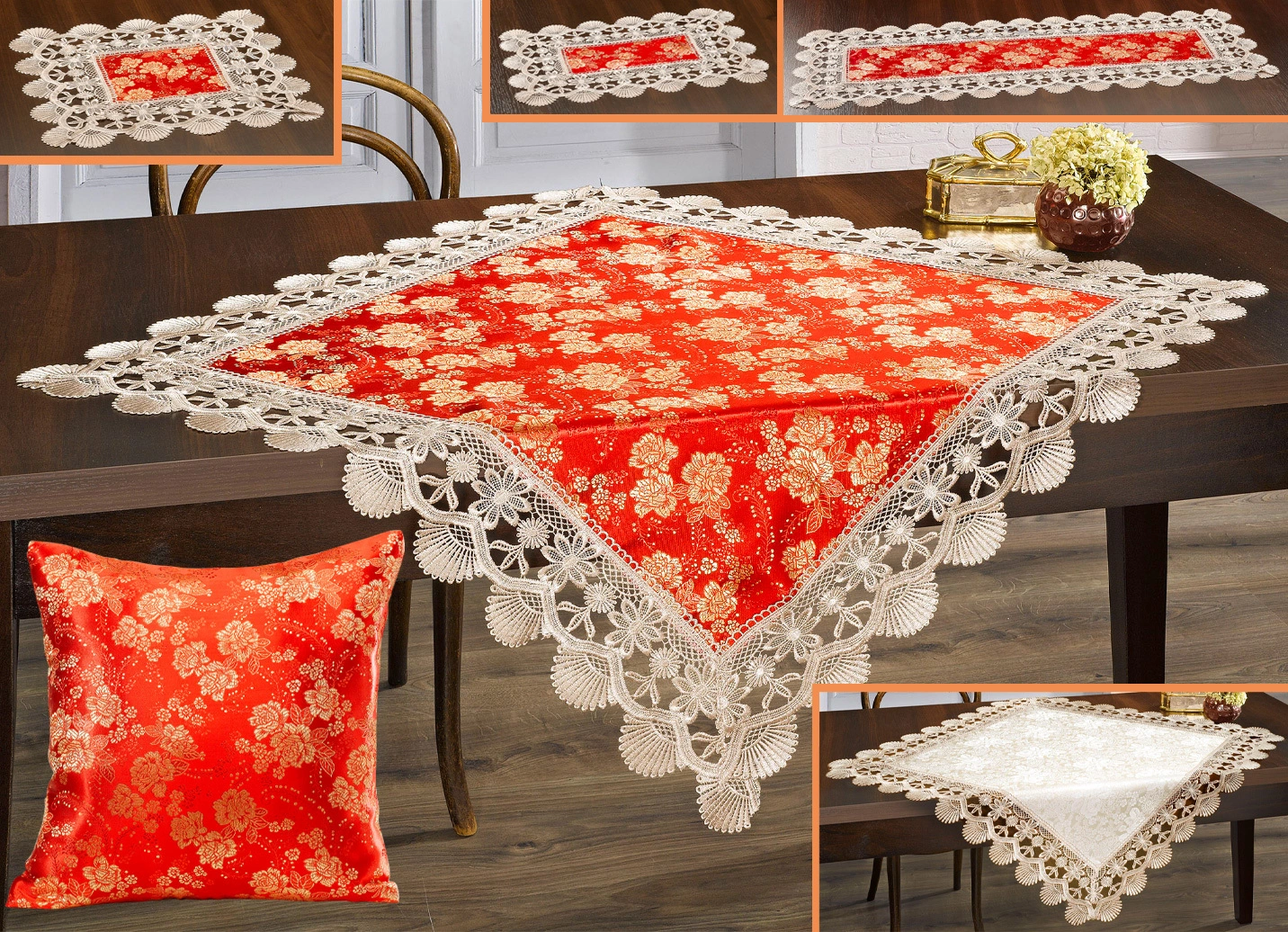 Tisch- Und Raumdekoration Mit Spitze An Der Außenseite 3 Tisch- Und Raumdekoration Mit Spitze An Der Außenseite