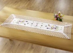 Tisch- Und Raumdekoration Mit Spitzenborte -Kunst Textilpflanzen Verkäufe tisch und raumdekoration mit spitzenborte farbe weiss bunt groesse 101 3