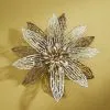 Wanddekoration Blüte Aus Metall 1 Wanddekoration Blüte Aus Metall -Kunst Textilpflanzen Verkäufe wanddekoration bluete aus metall farbe creme gold
