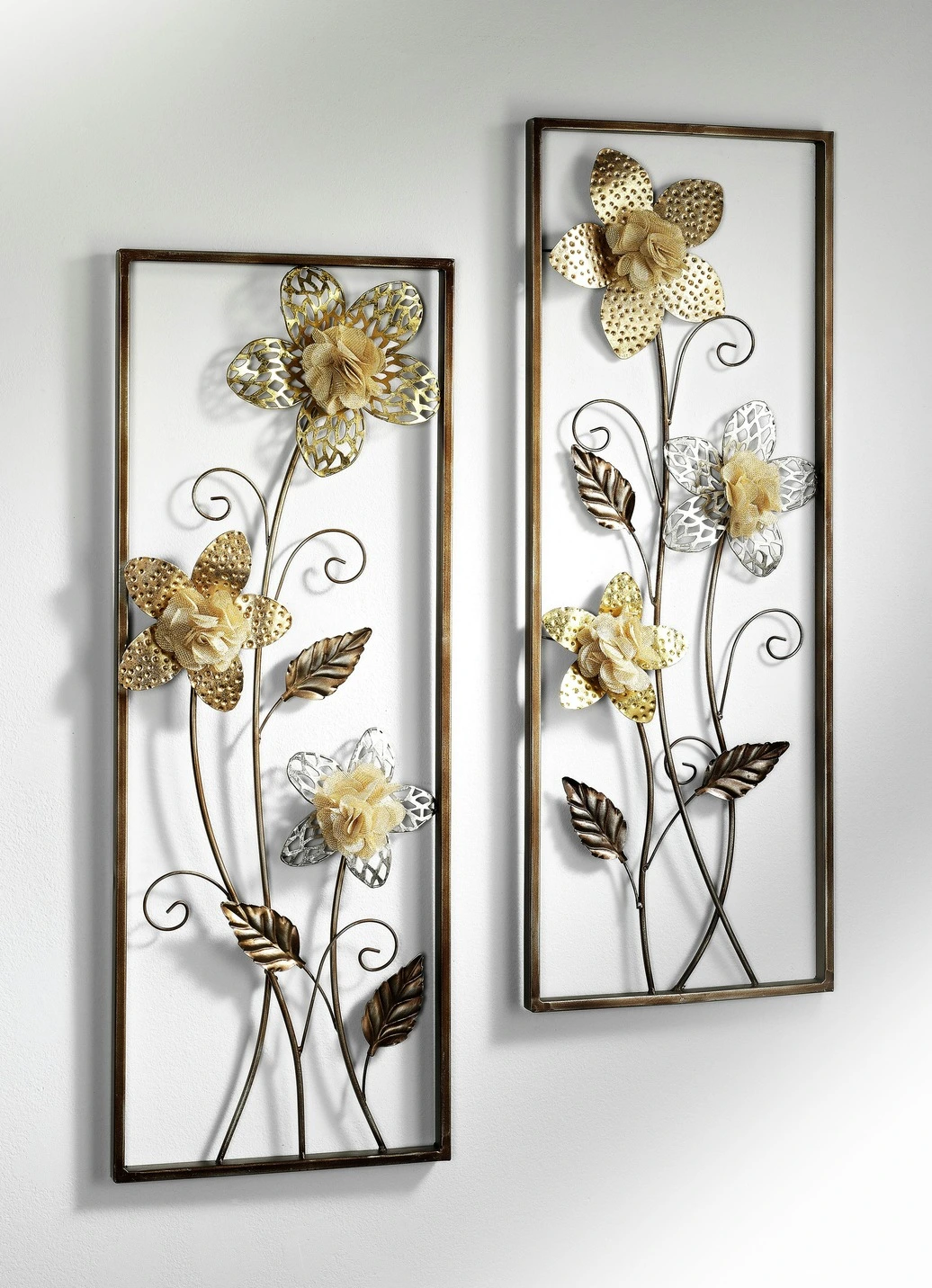 Wanddekoration Mit Antikem Finish, 2er-Set 3 Wanddekoration Mit Antikem Finish, 2er-Set