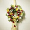 Wandkranz 1 Wandkranz -Kunst Textilpflanzen Verkäufe wandkranz farbe gelb rot