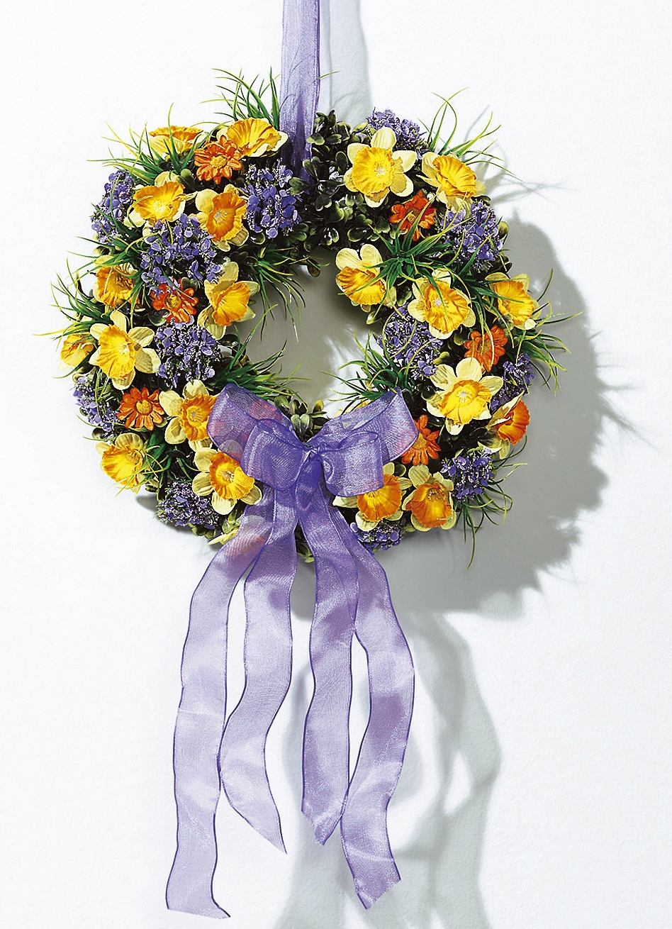 Wandkranz Mit Textilschleifenband 3 Wandkranz Mit Textilschleifenband