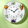 Wanduhr Aus Keramik, Mit Obstdekor -Kunst Textilpflanzen Verkäufe wanduhr aus keramik mit obstdekor