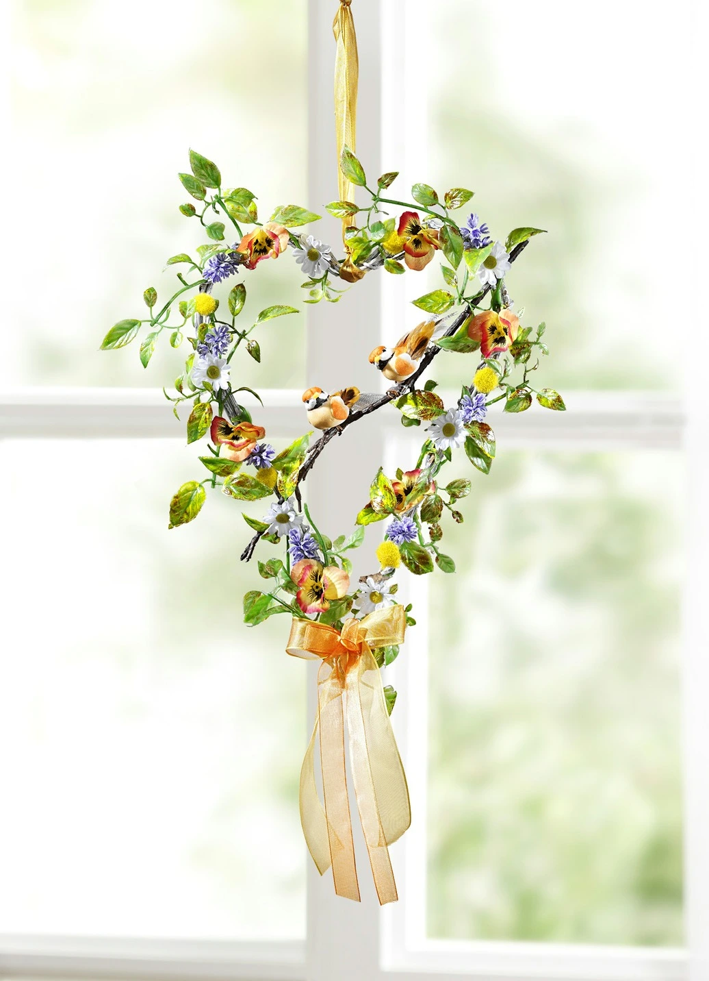 Weidenherz Mit 2 Kleinen Vögelchen 3 Weidenherz Mit 2 Kleinen Vögelchen