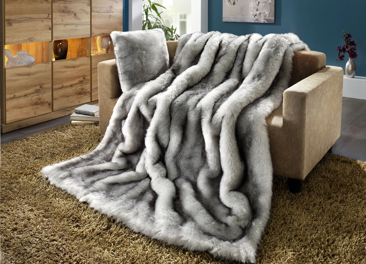 Wohn-Accessoires Aus Naturgetreuem Langhaar-Webpelz 5 Wohn-Accessoires Aus Naturgetreuem Langhaar-Webpelz – Bild 3